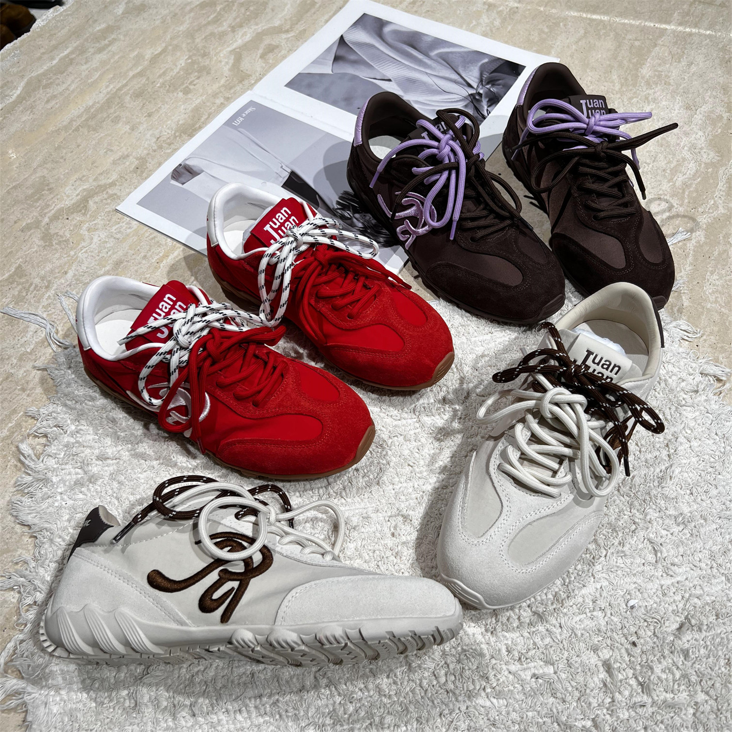 欧洲站女鞋2026春新款欧货真皮系带厚底百搭德训鞋休闲运动鞋板鞋,女鞋,德训鞋,淘宝优惠券,粉丝福利购,淘宝优惠卷