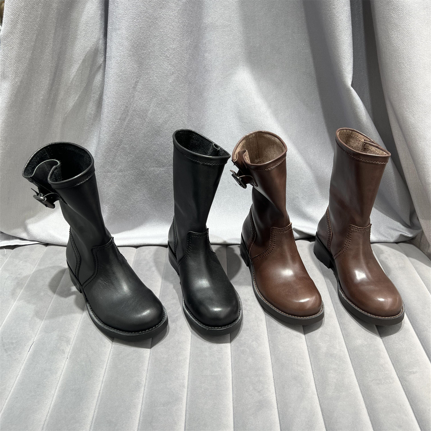 乐魔真皮机车全皮时尚短靴马丁靴