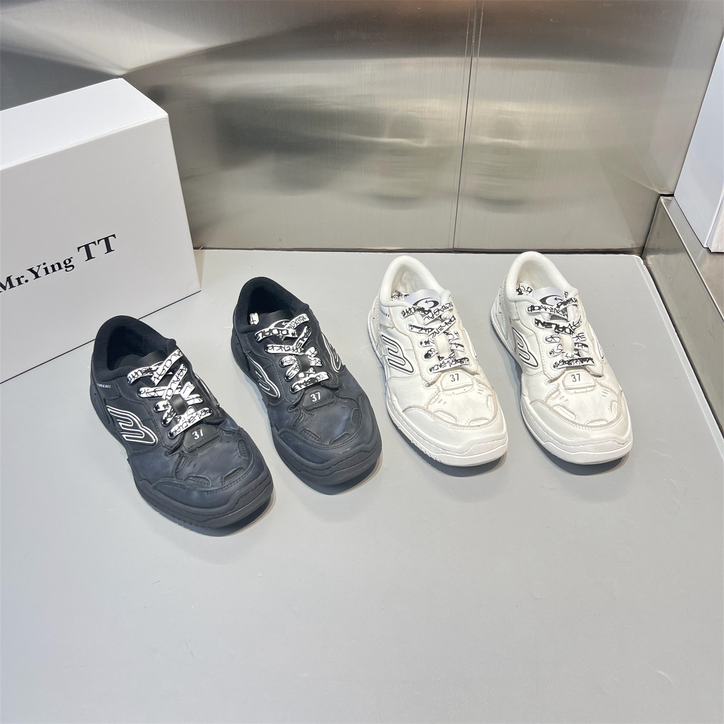 真皮系带厚底小白鞋休闲运动鞋潮