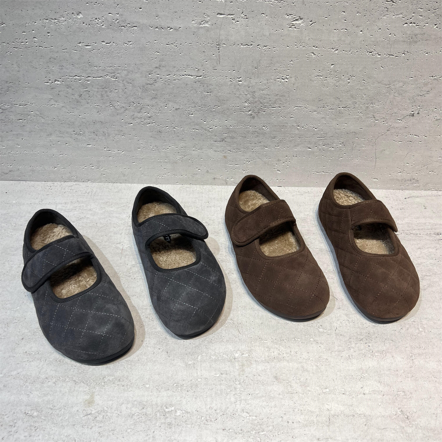 欧货真皮魔术贴保暖棉鞋玛丽珍鞋