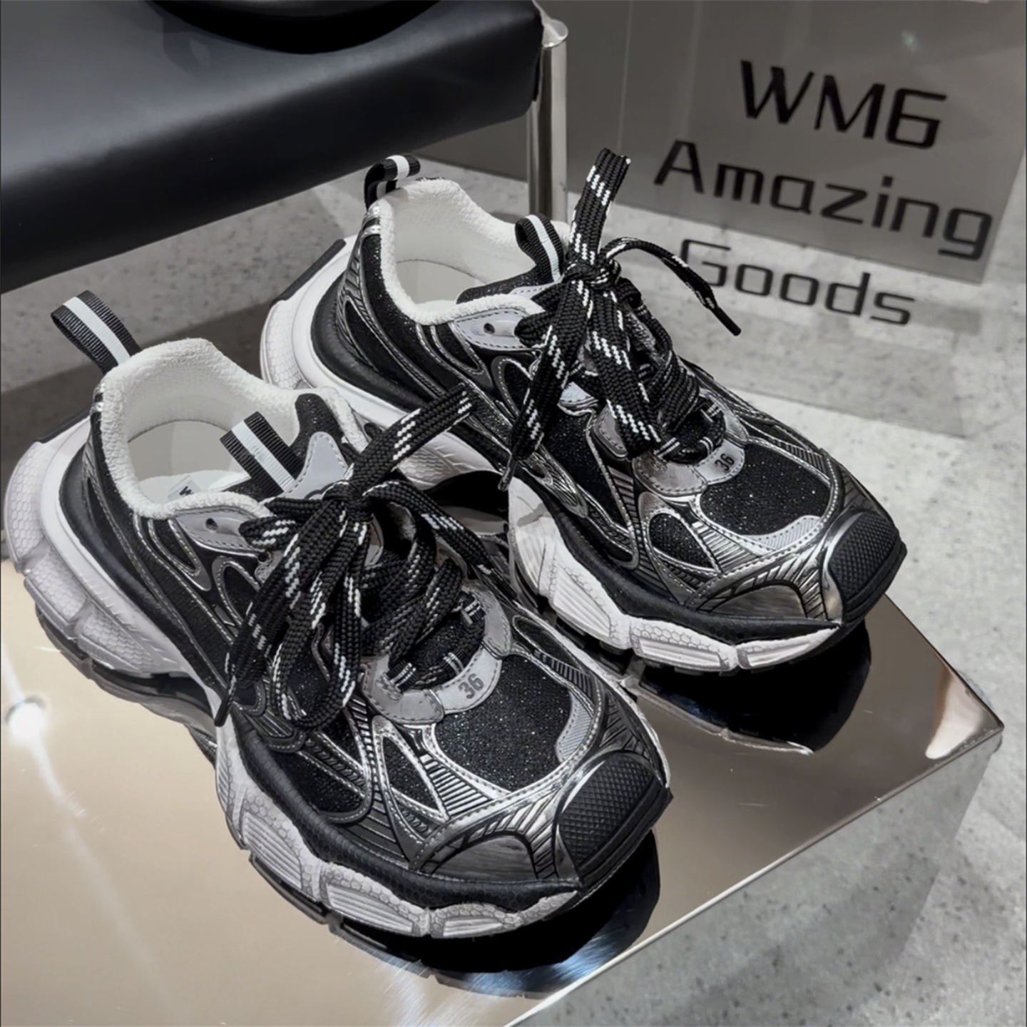 WM6女鞋2026春新款欧货真皮系带ins厚底撞色老爹鞋松糕休闲运动鞋,女鞋,老爹鞋,淘宝优惠券,粉丝福利购,淘宝优惠卷