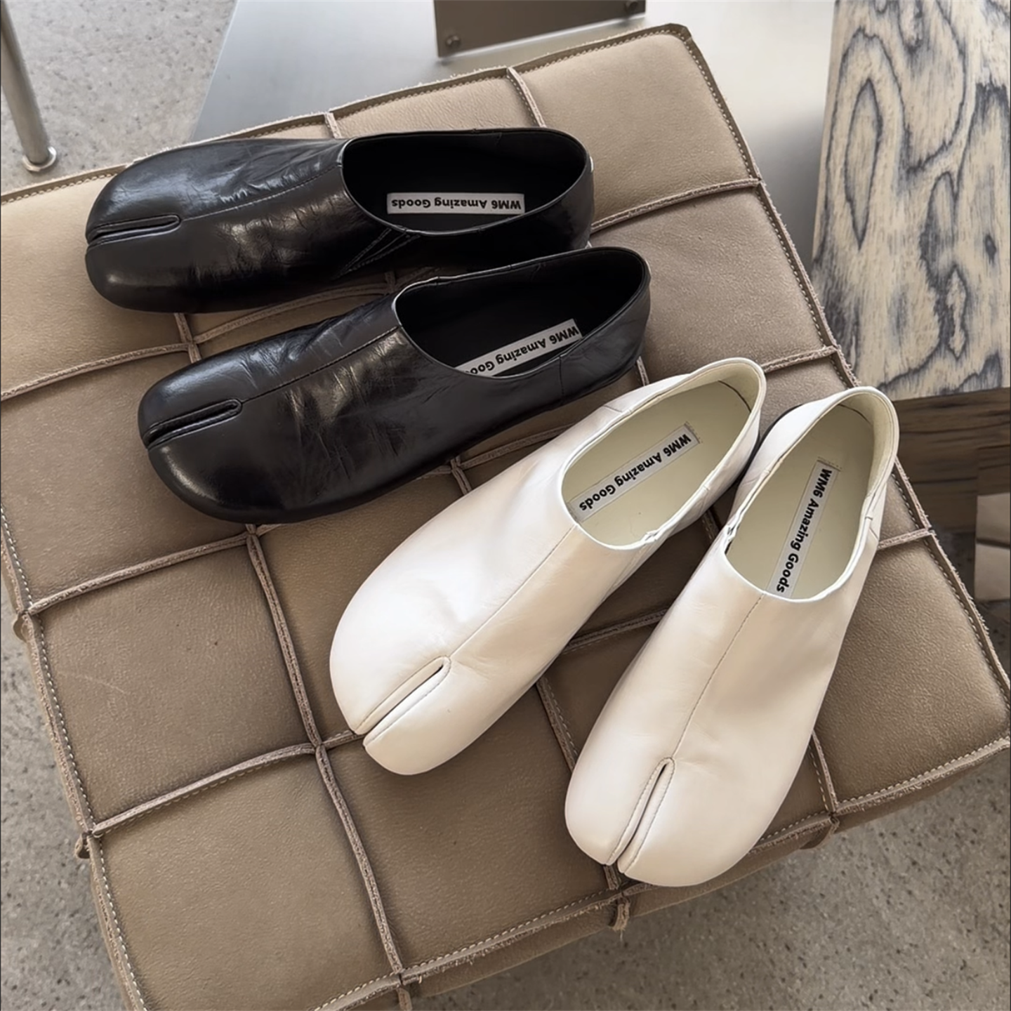 WM6女鞋2026春新款欧货真皮平底分趾猪蹄鞋一脚蹬懒人玛丽珍鞋潮,女鞋,玛丽珍鞋,淘宝优惠券,粉丝福利购,淘宝优惠卷