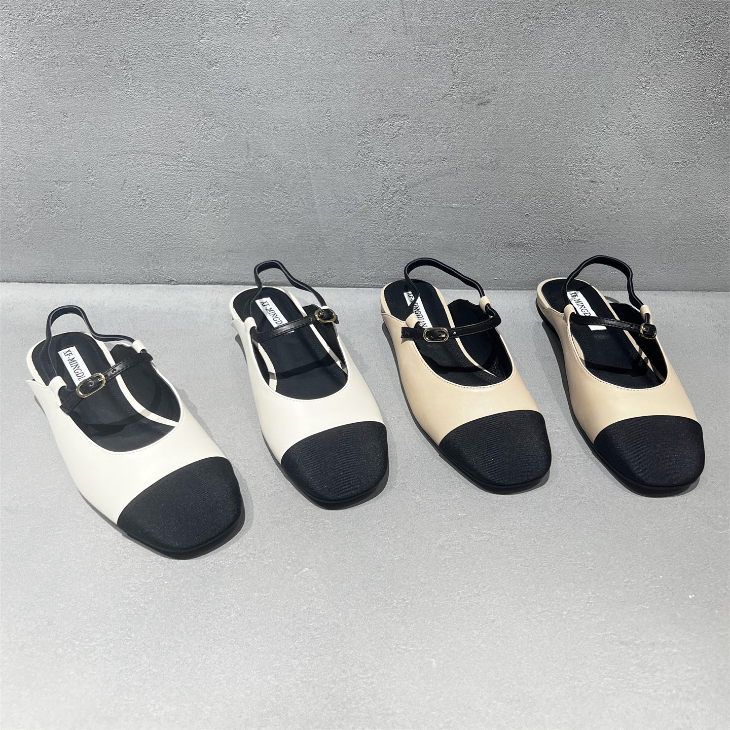 欧洲站女鞋2026春夏新款欧货真皮一字带平底小香风包头凉鞋单鞋潮