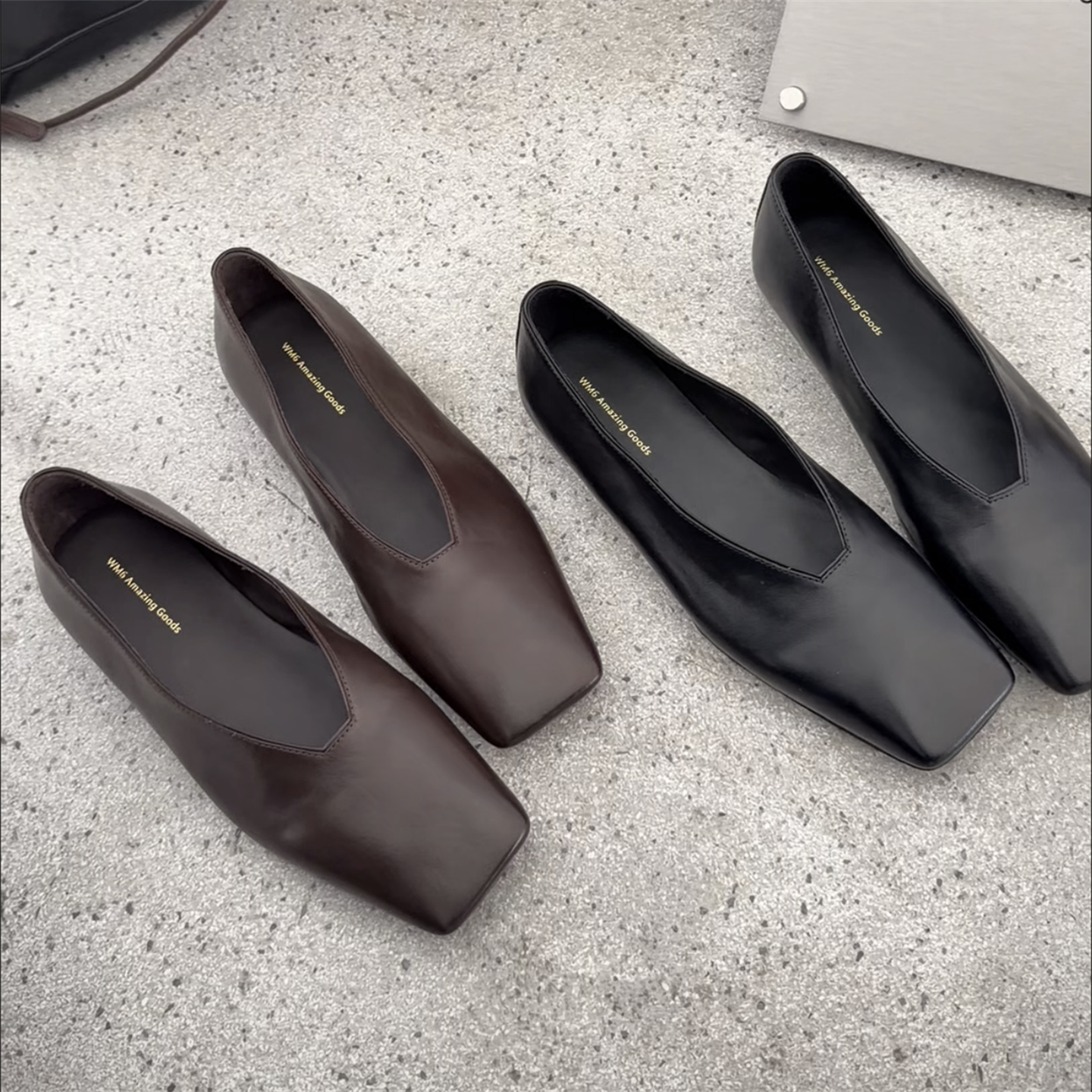 WM6女鞋2026春新款欧货真皮方头平底浅口单鞋一脚蹬奶奶玛丽珍鞋,女鞋,玛丽珍鞋,淘宝优惠券,粉丝福利购,淘宝优惠卷