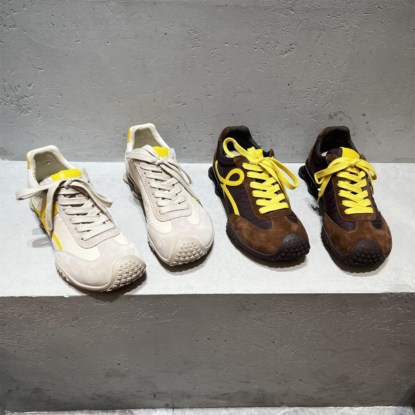 欧洲站女鞋2026春新款欧货真皮拼布系带厚底百搭德训鞋休闲运动鞋