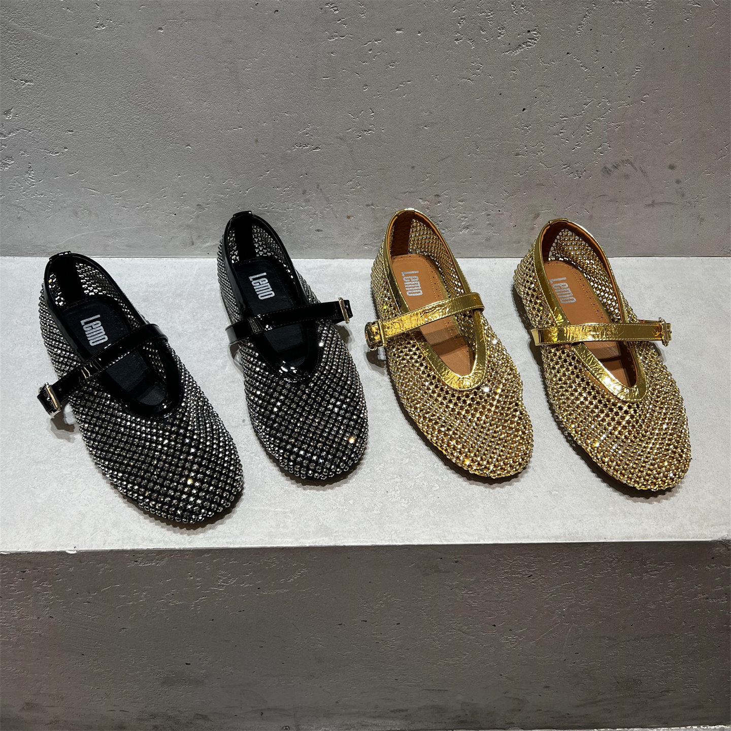 欧洲站女鞋2026春新款欧货真皮一字带网面水钻浅口单鞋玛丽珍鞋潮,女鞋,浅口单鞋,淘宝优惠券,粉丝福利购,淘宝优惠卷