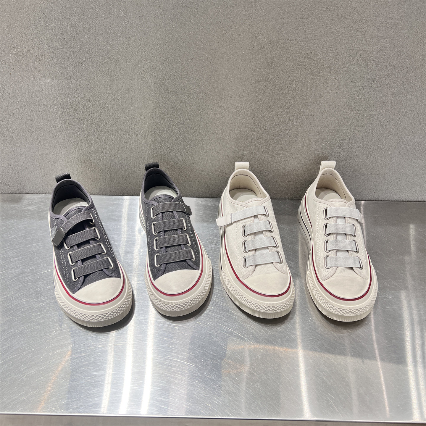 真皮厚底百搭帆布鞋休闲运动板鞋