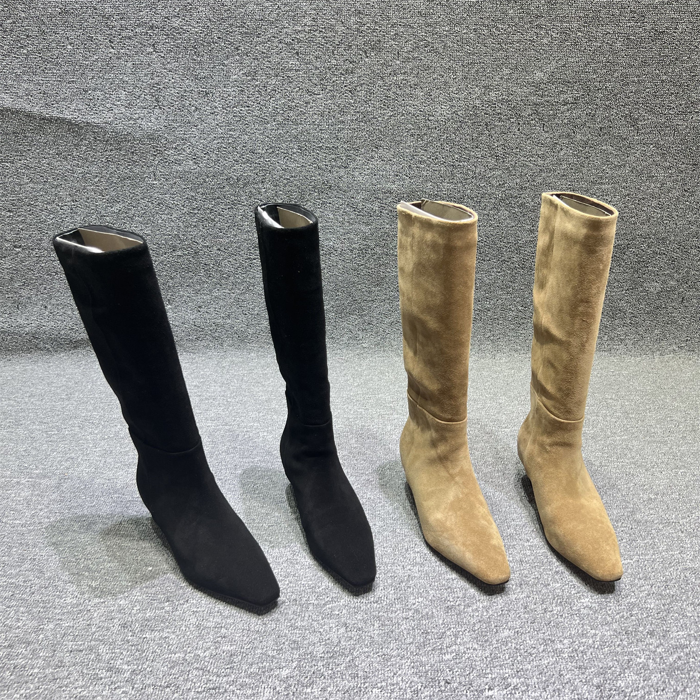 欧洲站2025秋冬真皮时装靴高筒靴