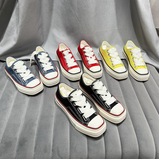 休闲板鞋 欧货真皮系带厚底百搭德训帆布鞋 潮 2026春新款 欧洲站女鞋