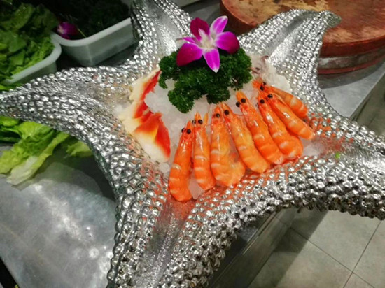 树脂自助餐特色菜刺身盘