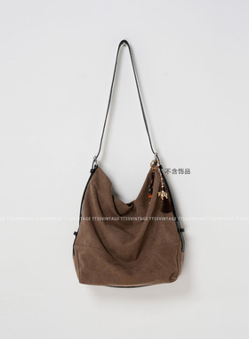 TTSSVINTAGE【肌理骨感混棉树膏皮单肩包】25416
