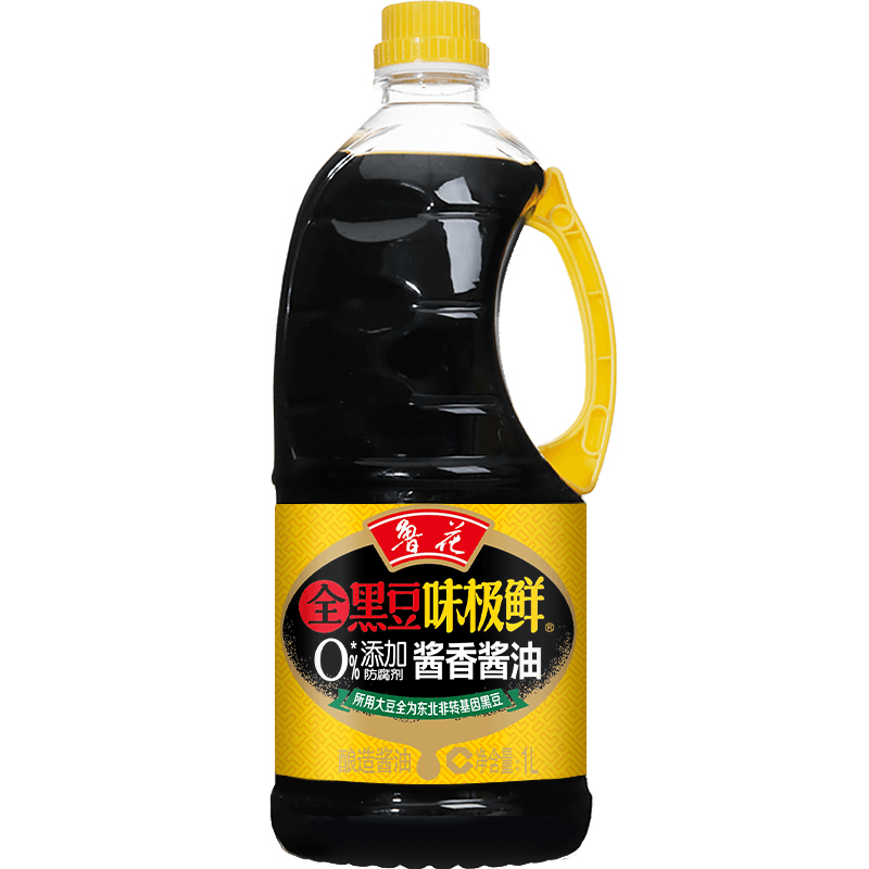 【鲁花直销】鲁花全黑豆味极鲜酱油1L*1  调味品炒菜、凉拌