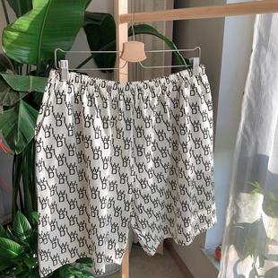 针织纯棉家居短裤 夏季 260斤加肥加大码 男女同款 可外穿 薄款 休闲裤
