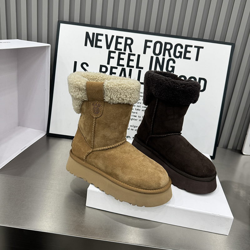2025冬季加绒保暖棉鞋女厚底