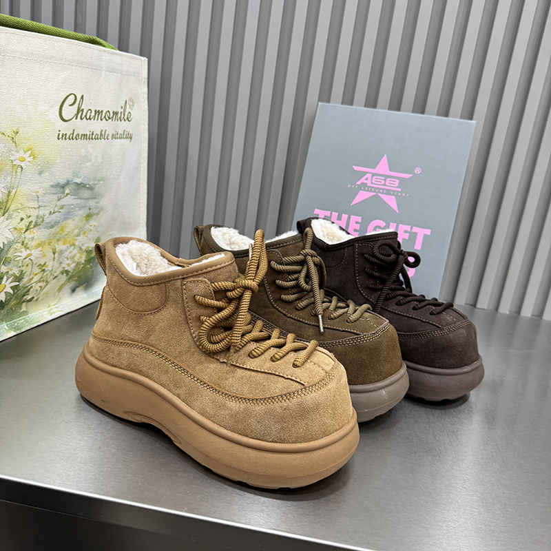 0001大头靴加绒保暖雪地靴