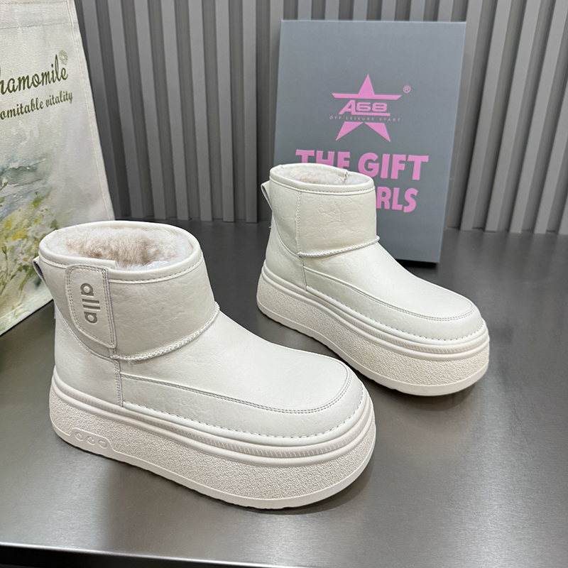 厚底雪地靴女冬季保暖加绒棉靴