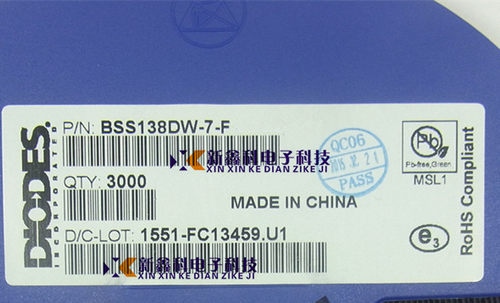 BSS138DW-7-F SOT363 50V0.2A 场效应管 N沟道 MOS管