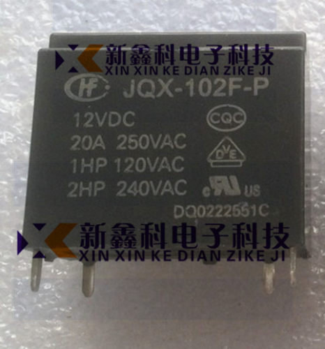 JQX-102F-12VDC全新原装宏发继电器  一组常开 20A 4脚  12V250V