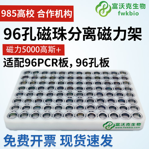 96孔板磁力架PCR板磁分离架