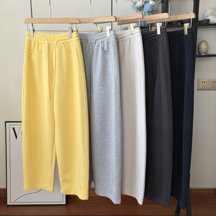香蕉休闲奶奶裤 窄版 女 简约百搭松紧高腰宽松垂感弯刀裤 满分选手