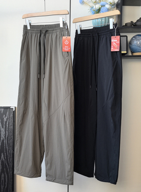 大厂订单！山系户外双层加绒保暖松紧高腰锥形九分裤休闲裤女秋冬