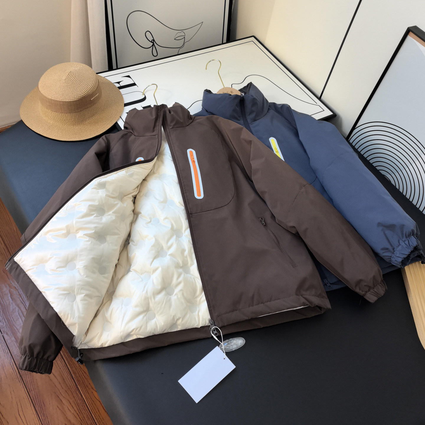 山系户外连帽冲锋衣羽绒服外套
