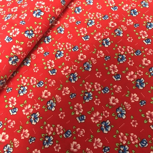 化纤小花布民族云南水洗绒