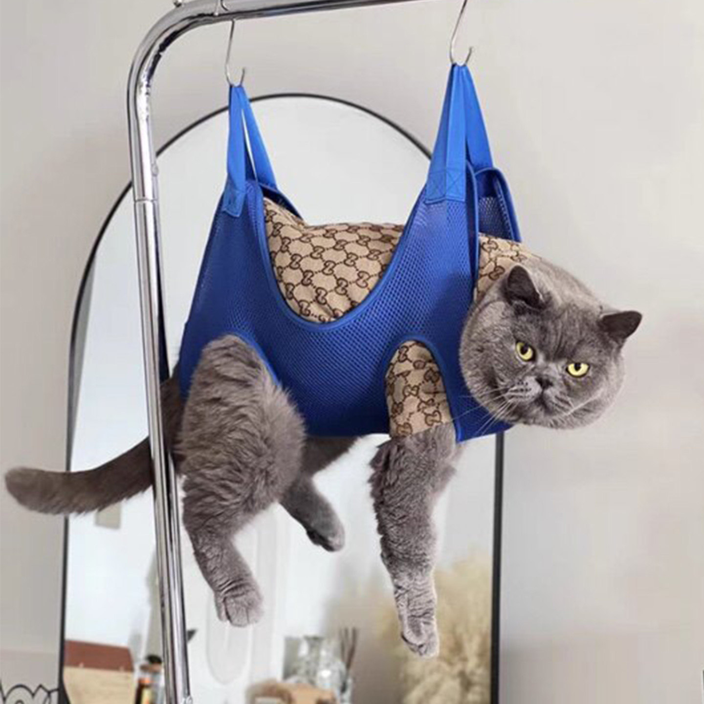 多功能悬挂洗猫袋防抓防咬剪指甲