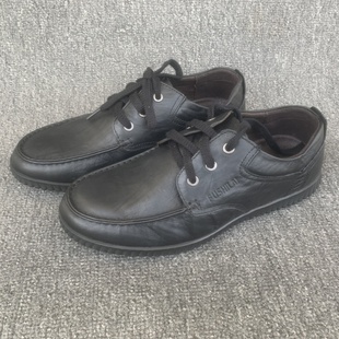 软皮中年爸爸鞋 撤柜尾货真皮男鞋 头层牛皮春秋透气系带休闲皮鞋