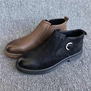 撤柜尾货公牛真皮正品男鞋断码捡漏特价秋冬季舒适时尚黑色高帮鞋