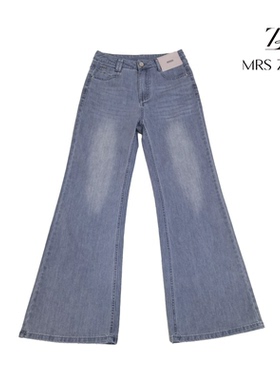 MRS ZORA佐拉2025夏微喇牛仔裤女高腰显瘦喇叭裤112352C3KZ1123