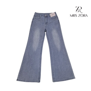 MRS 1123 ZORA佐拉2025夏微喇牛仔裤 女高腰显瘦喇叭裤