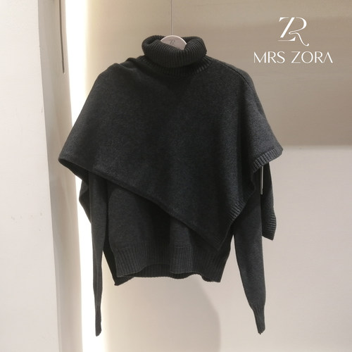 MRS ZORA佐拉新款针织衫两件套高领外披+针织衫内搭时尚54CZZ1505