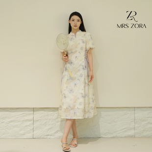 MRS 旗袍仙女裙连体裙薄52E3LQ1206 ZORA佐拉2025新款 夏季
