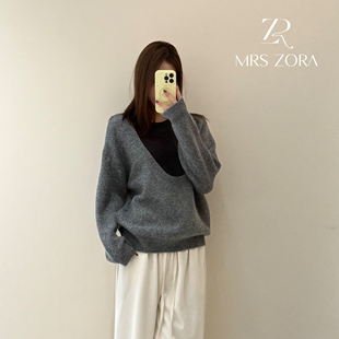 宽松均码 MRS 假两件针织衫 新款 54CZZ1509 ZORA佐拉女装