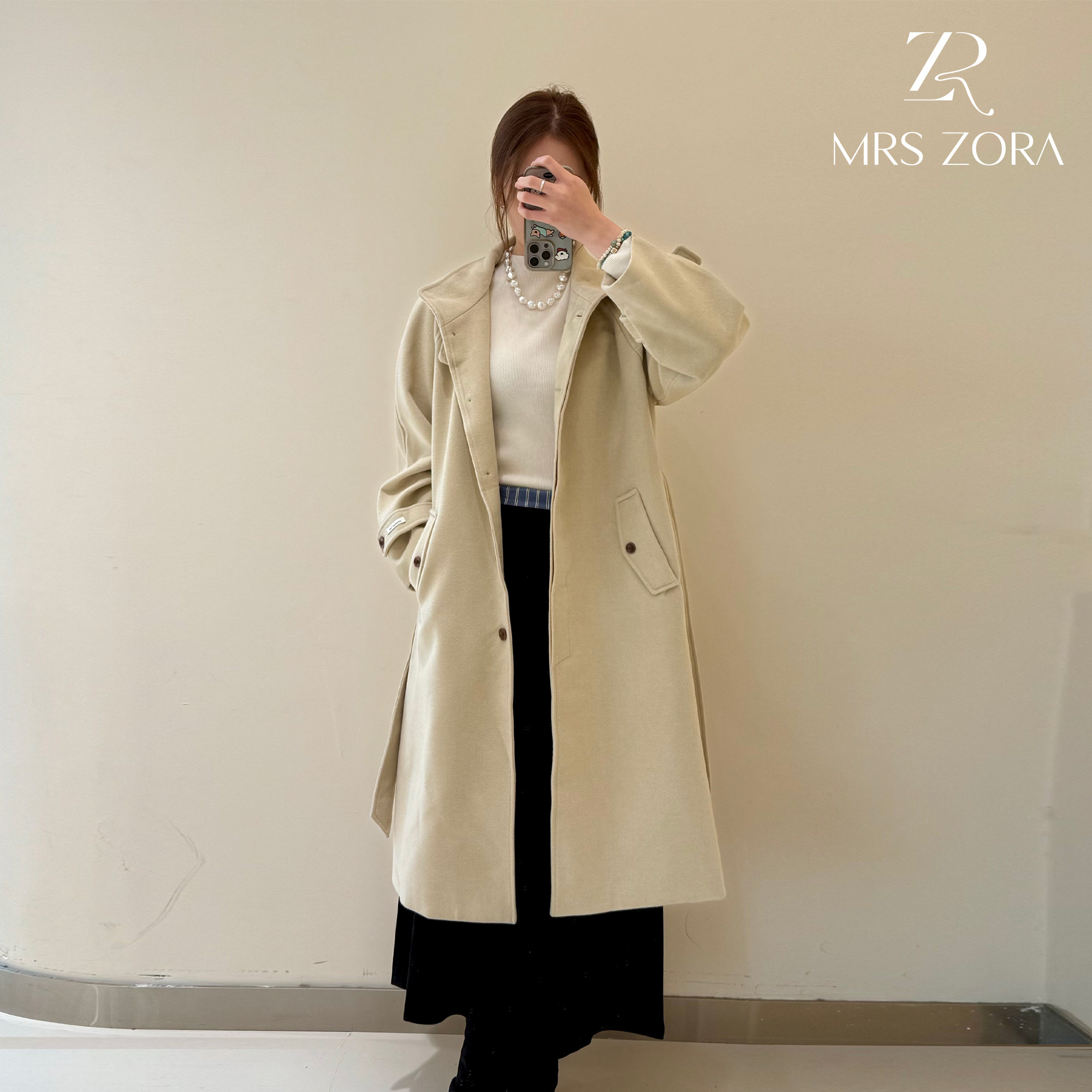 MRS ZORA佐拉新款极简毛毛呢外套