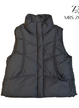 MRS ZORA佐拉2025新马甲黑色米色时尚百搭款54CYR1159