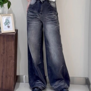 MRS 女直筒显瘦52D3KZ1166 ZORA佐拉2025新款 牛仔裤