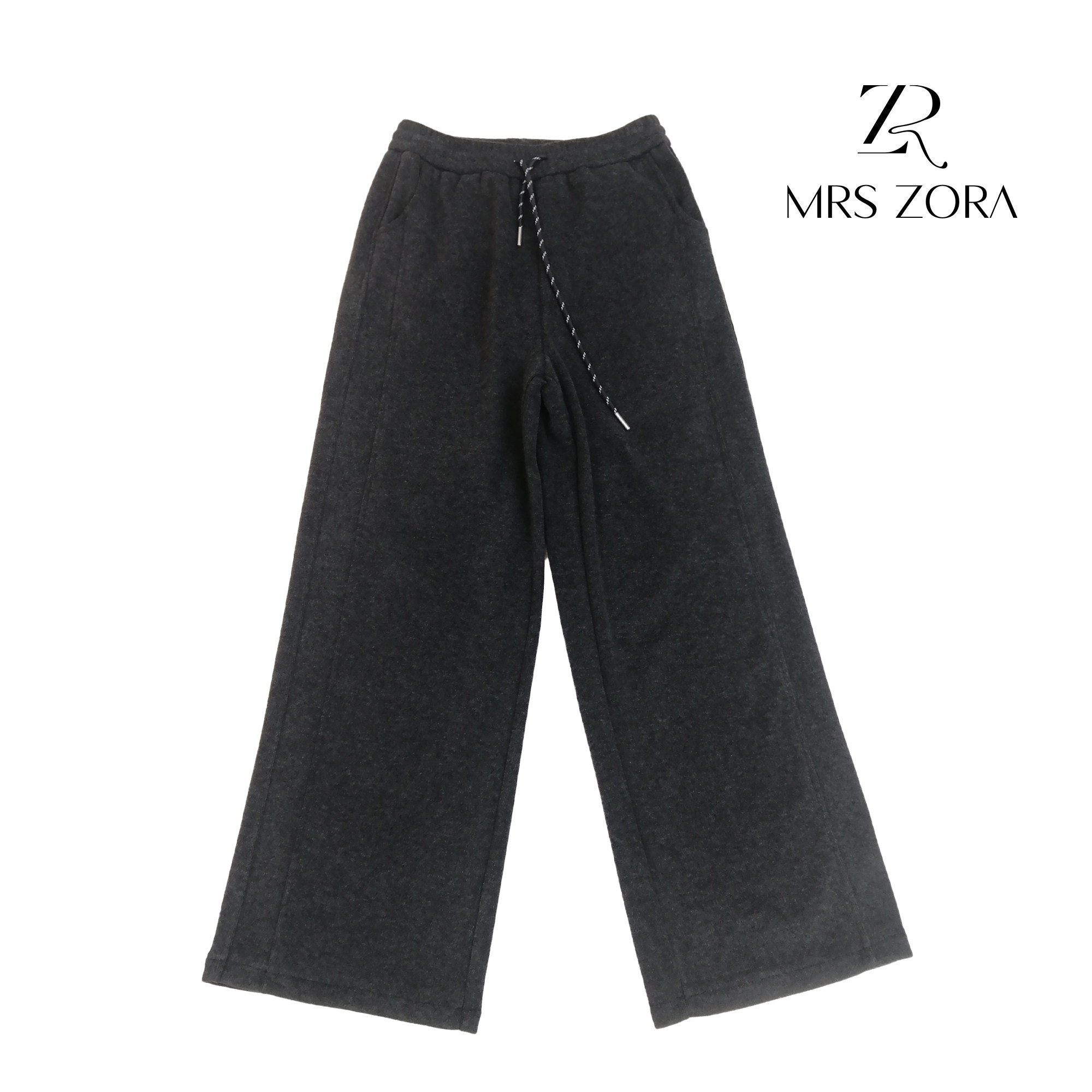 MRS ZORA佐拉女装加绒直筒裤设计款加绒休闲裤54CKZ1196-1