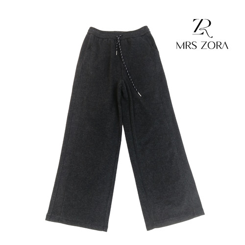 MRS ZORA佐拉女装加绒直筒裤设计款加绒休闲裤54CKZ1196-1