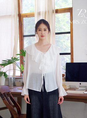 MRS ZORA佐拉2025新款白色套头衫两件套温柔微透款53BXS1064