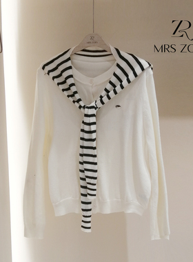 MRS ZORA佐拉新款针织衫带披肩两件套女圆领春秋新款61BZZ1072