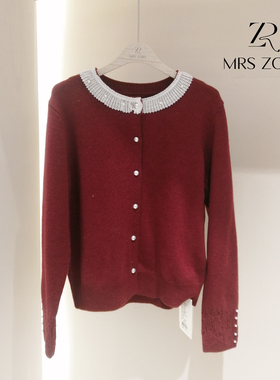 MRS ZORA佐拉女装春季新款针织开衫时尚气质短款61AZZ7857