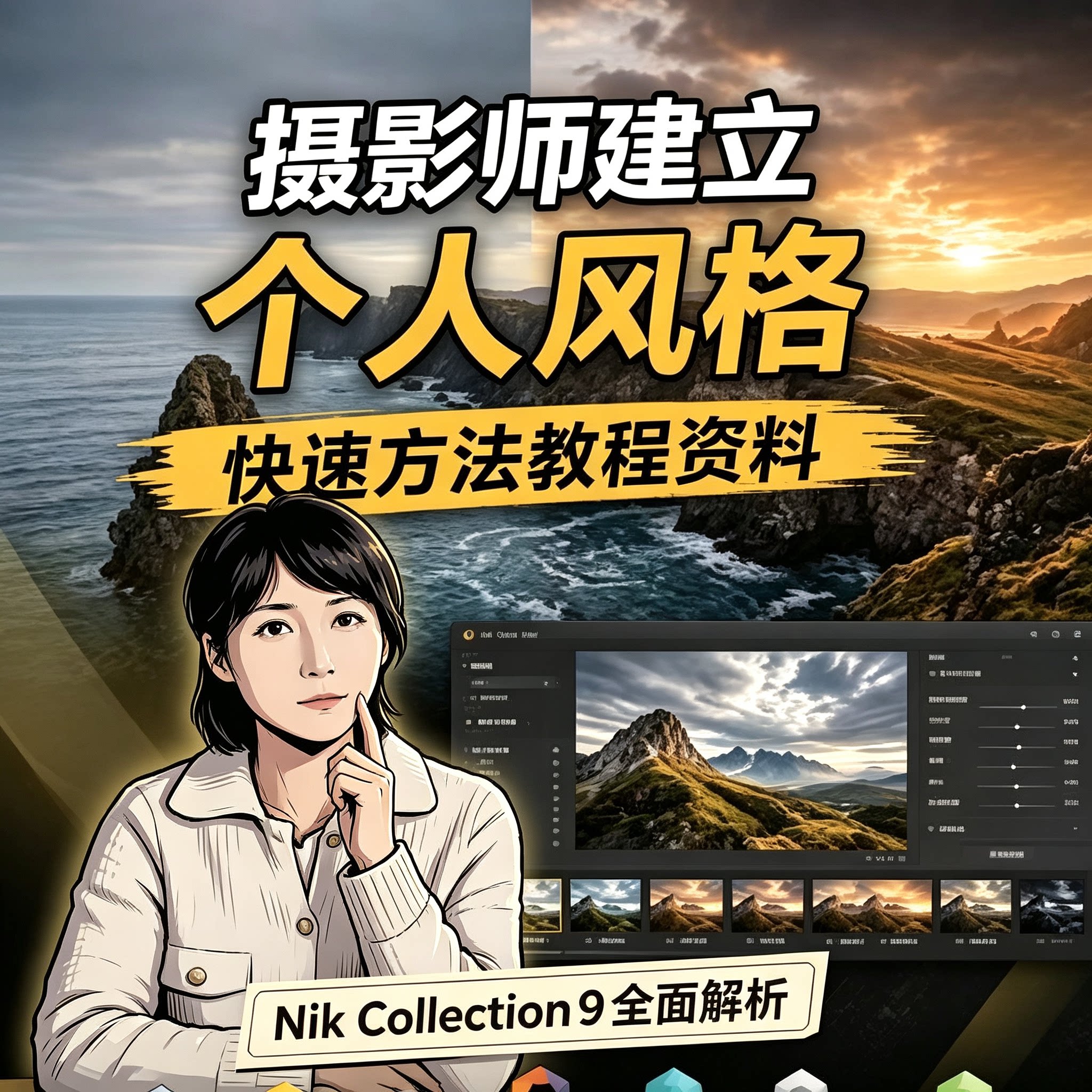 摄影师建立个人风格教程资料 Nik Collection9 全面解析修图方法
