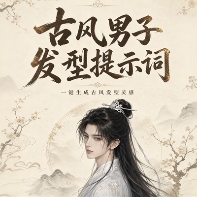 古风男子发型提示词 AI 绘图灵感造型描述词学习资料