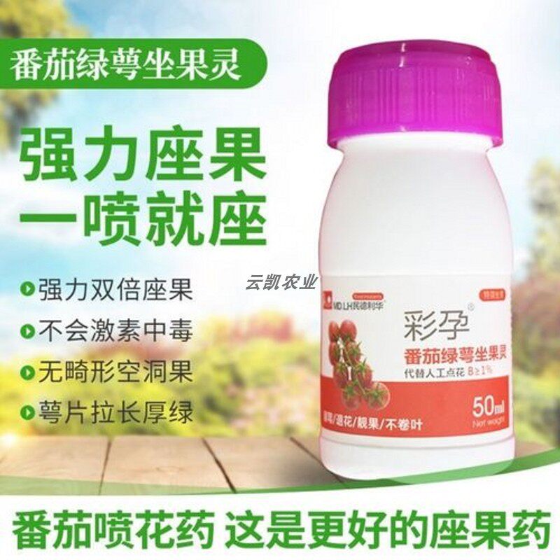 番茄防裂坐果圣女果坐果一喷灵西红柿授粉剂彩孕农用强力喷花药
