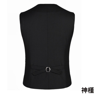 休闲商务薄款 马甲男修身 西装 马 工作服装 正装 背心大码 西服马甲男士