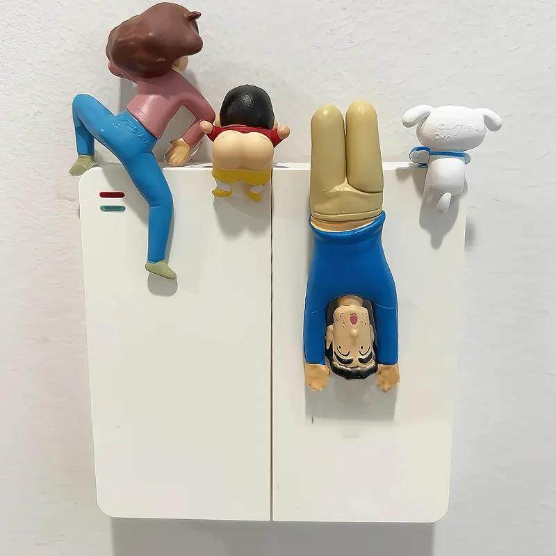 新家的一百个快递装饰品摆件蜡笔小新客厅可爱开关贴可视门铃电话