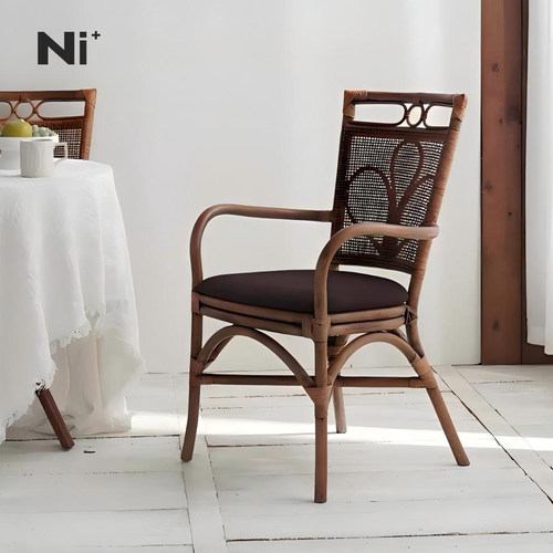 【设计师款】法式复古全藤编餐椅