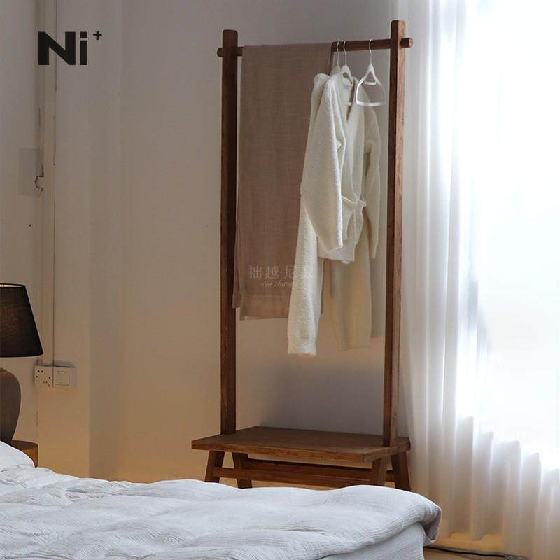 Ni尼家侘寂风衣帽架落地卧室家用挂衣架全实木民宿酒店入户置物架,住宅家具,衣帽架,淘宝优惠券,粉丝福利购,淘宝优惠卷